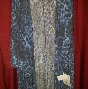 Lularoe Large Blue Cheetah Print Sarah